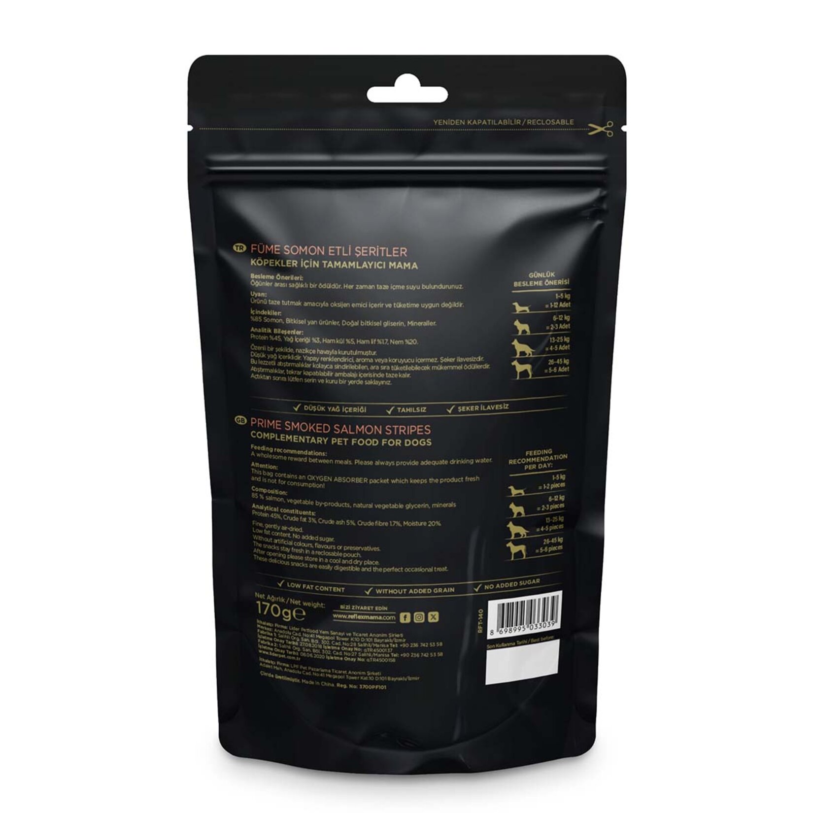 Reflex Snackies Füme Somon Şerit Köpek Ödülü 170 G - Görsel 3