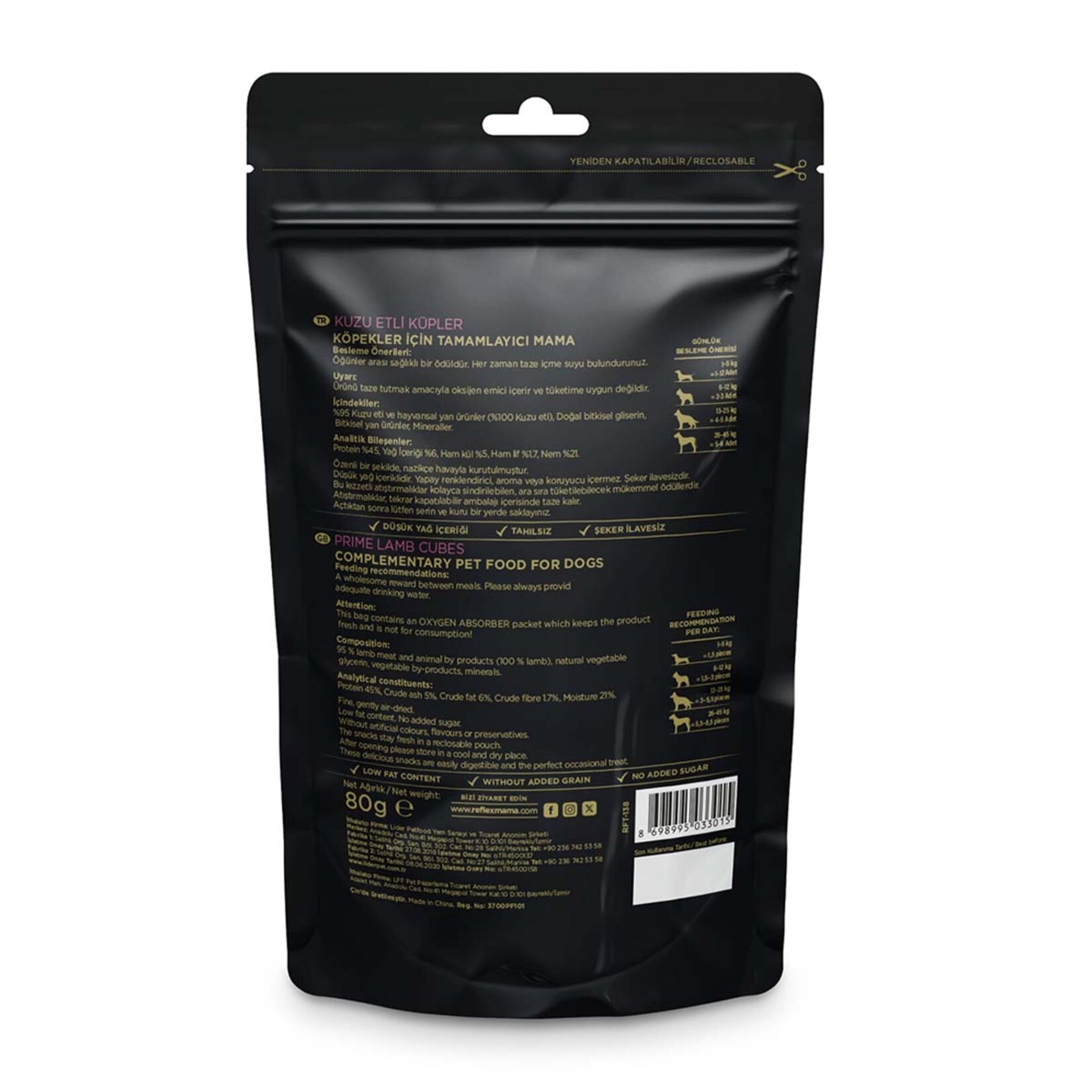 Reflex Snackies Kuzu Etli Küpler Köpek Ödülü 80 G - Görsel 3