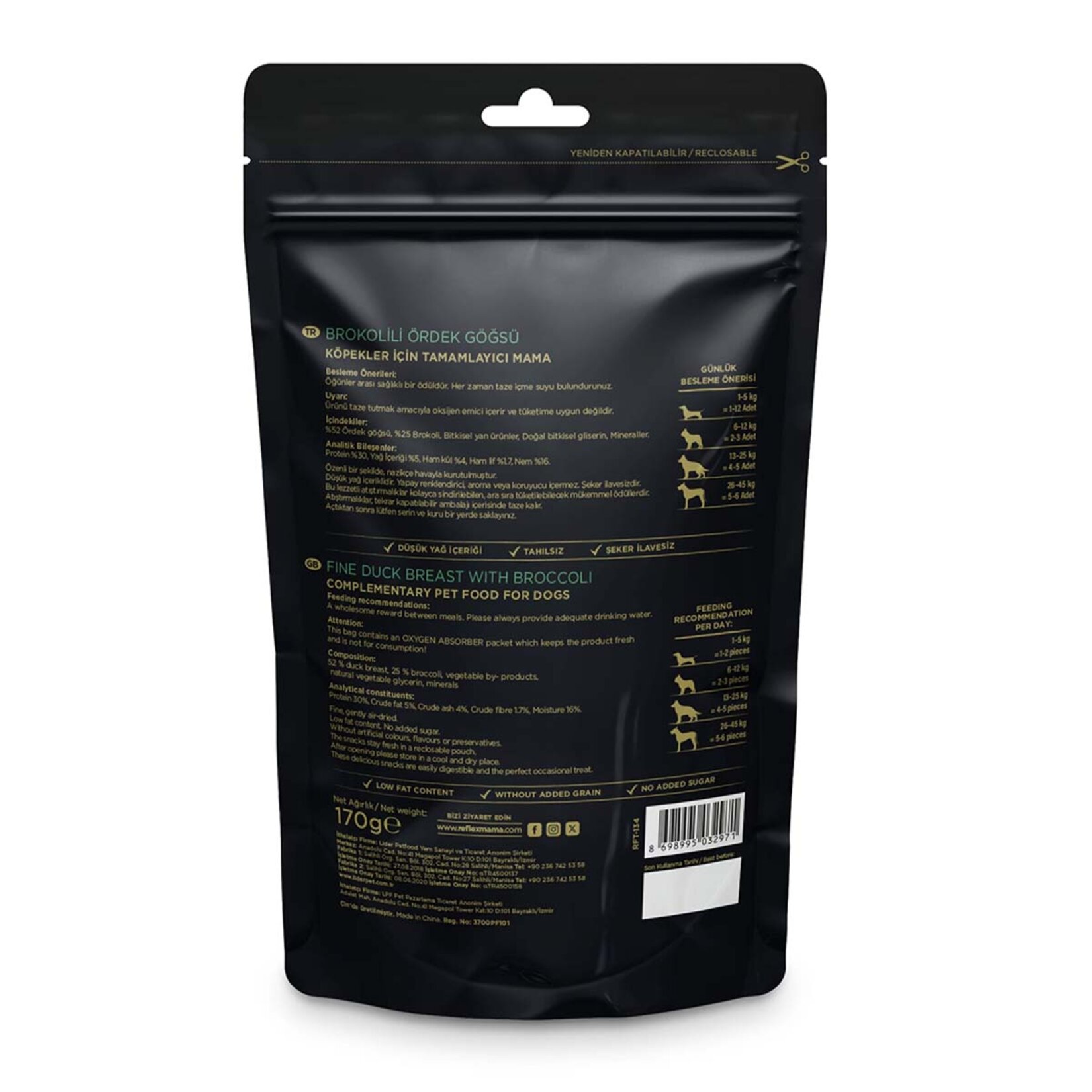 Reflex Snackies Brokolili Ördek Köpek Ödülü 170 G - Görsel 3