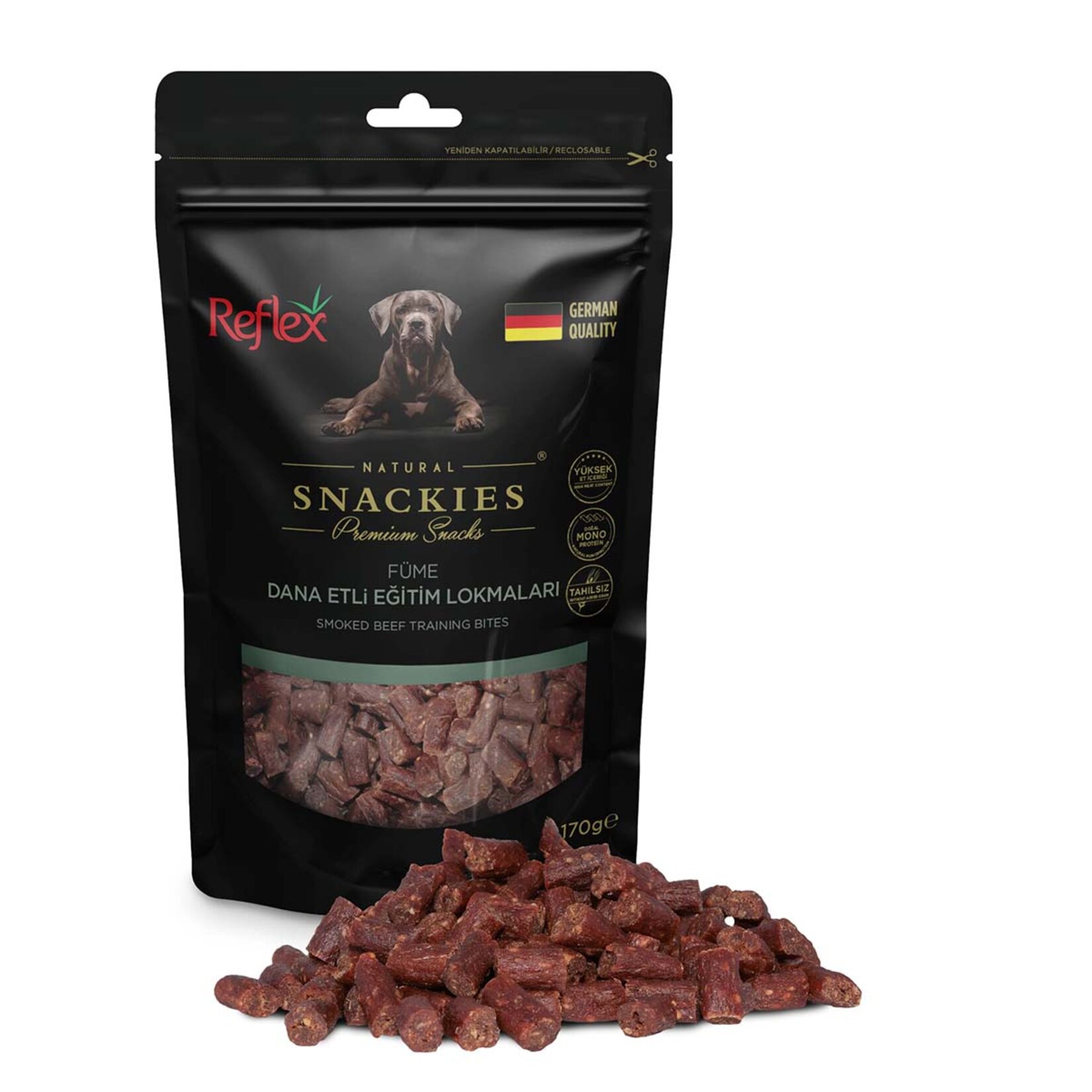 Reflex Snackies Füme Dana Et Lokma Köpek Ödül 170 G - Görsel 1