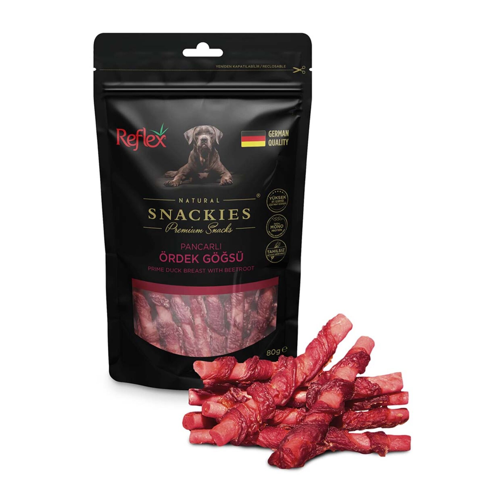 Reflex Snackies Pancarlı Ördek Köpek Ödülü 80 G - Görsel 1