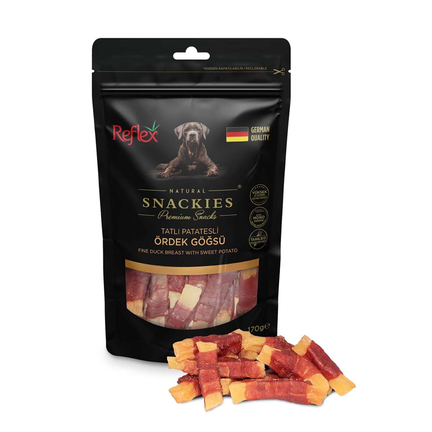 Reflex Snackies Patates Ördek Eti Köpek Ödülü 170 G - Görsel 1