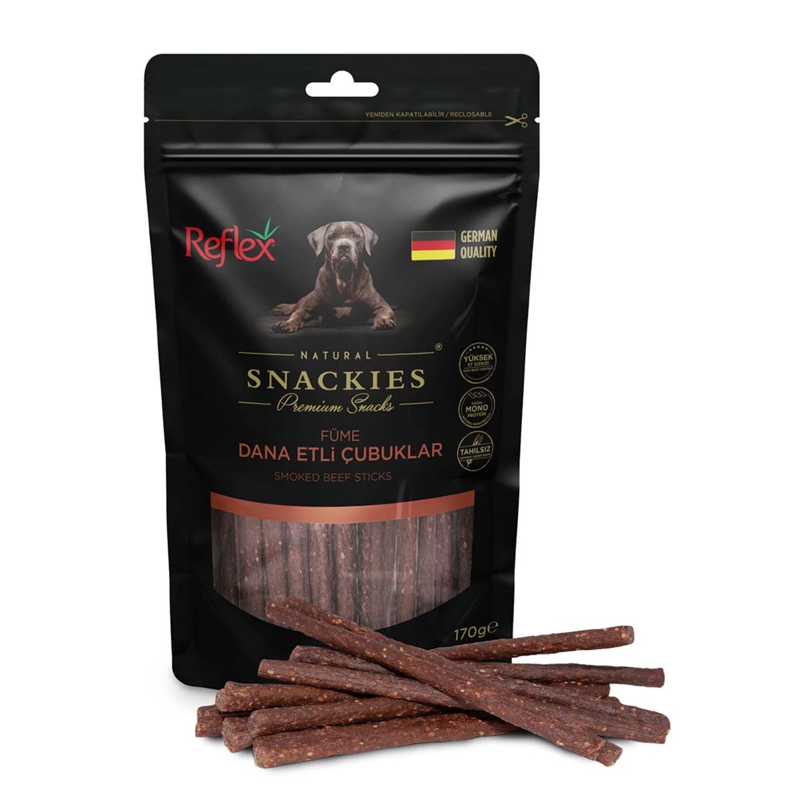 Reflex Snackies Füme Dana Et Çubuk Köpek Ödül 170 G - Görsel 1