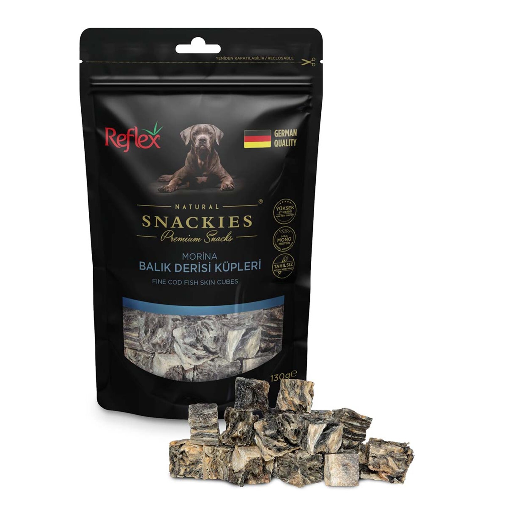 Reflex Snackies Morina Deri Küp Köpek Ödülü 130 G - Görsel 1