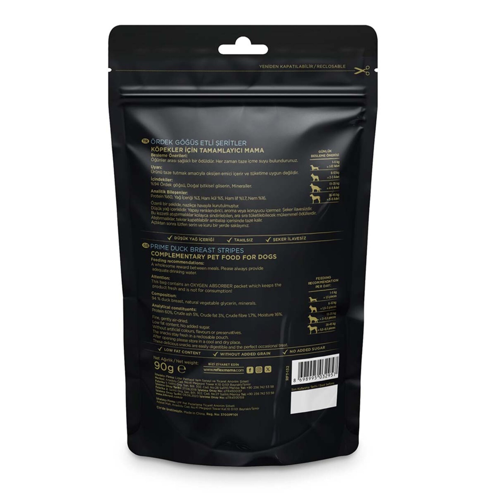 Reflex Snackies Ördek Etli Şerit Köpek Ödülü 90 G - Görsel 3