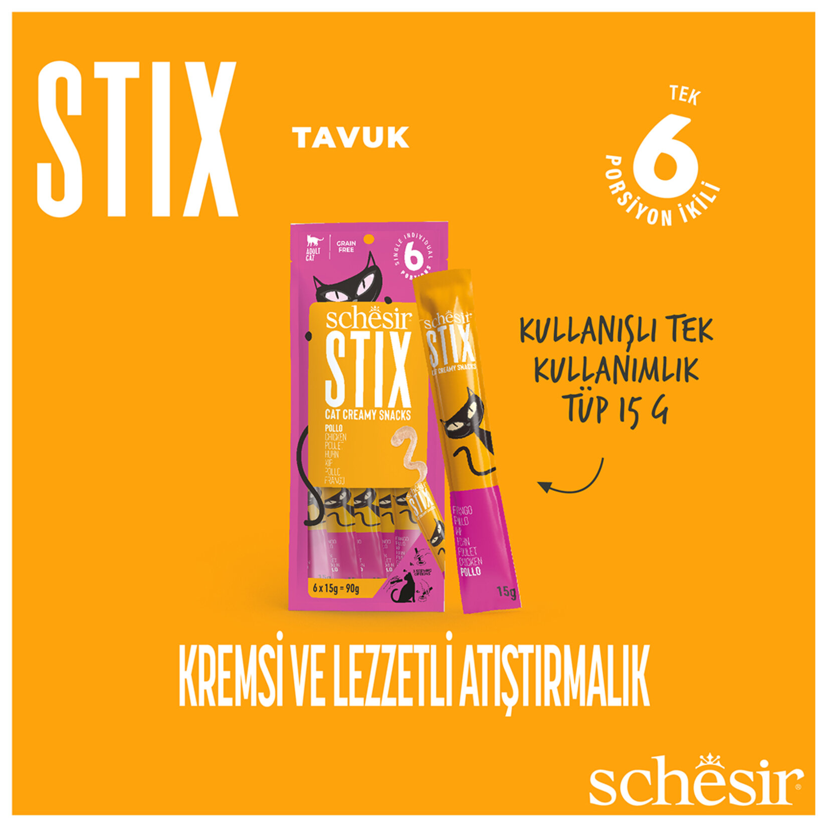 Schesir Stix Tavuklu Krem Ödül Maması 15 G - Görsel 5