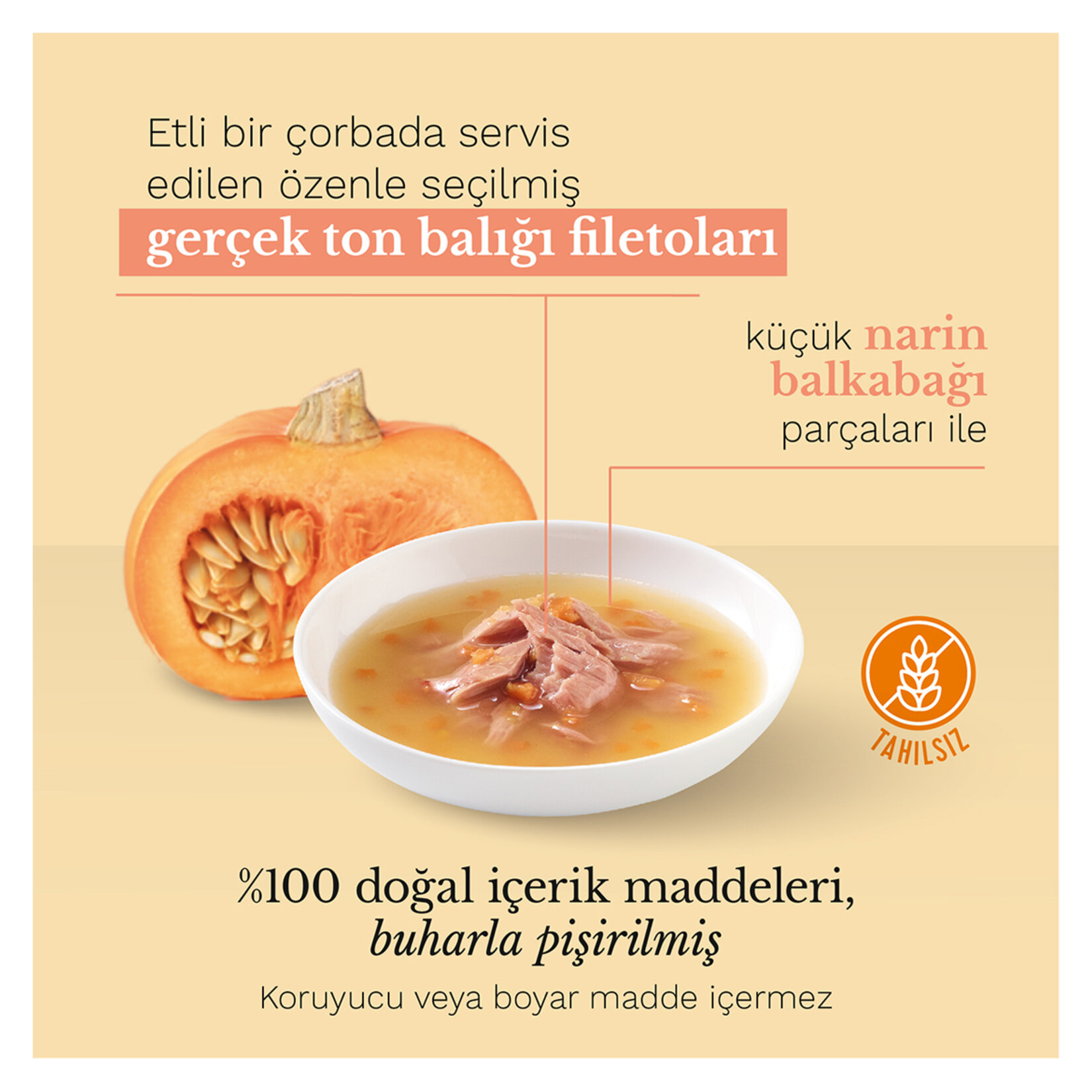 Schesir Soup Bal Kabağı Yetişkin Kedi Pouch 85 G - Görsel 3