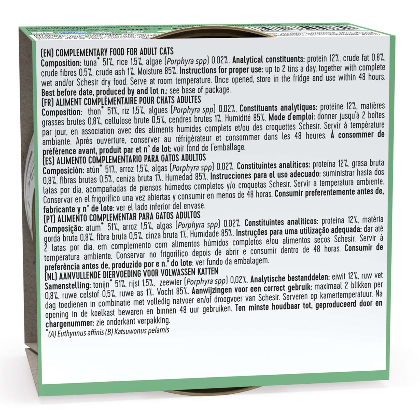 Schesir Jelly Su Yosunu Yetişkin Kedi Konservesi 85 G - Görsel 2