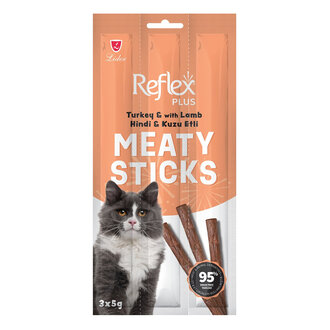 Reflex Hindi Kuzu Etli Çubuk Yetişkin Kedi Ödülü 3 x 5 G
