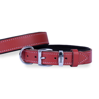 Doggie Konfor Deri Boyun Tasması Kırmızı 3 x 42 - 50 Cm