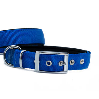 Doggie Elit Dokuma Boyun Tasması Mavi 2,5 x 37 - 45 Cm