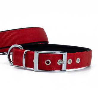 Doggie Elit Dokuma Boyun Tasması Kırmızı 2,5 x 37 - 45 Cm