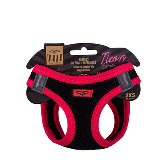 Doggie Neon Küçük Irk Göğüs Tasma Pembe 2Xs 26 - 30 Cm