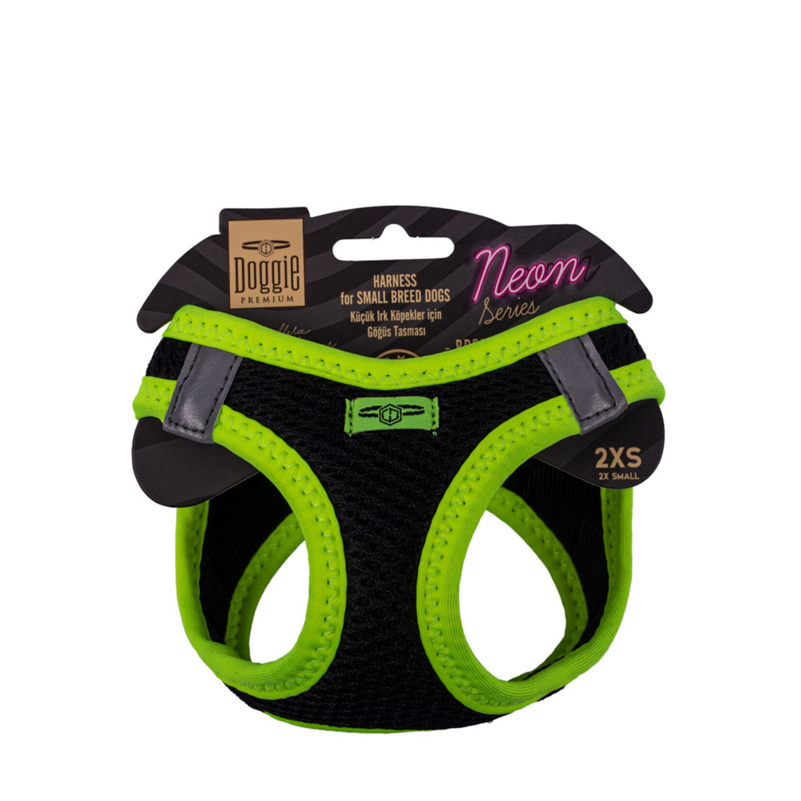 Doggie Neon Küçük Irk Göğüs Tasma Sarı 2Xs 26 - 30 Cm