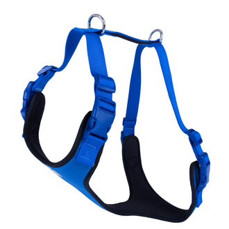 Doggie Havalı Dokuma Göğüs Tasması Mavi 2 x 55 - 65 Cm
