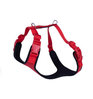 Doggie Havalı Dokuma Göğüs Tasması Kırmızı 2 x 55 - 65 Cm