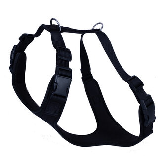 Doggie Havalı Dokuma Göğüs Tasması Siyah 2 x 55 - 65 Cm