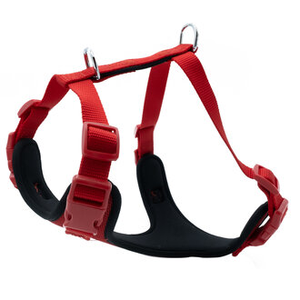 Doggie Havalı Dokuma Göğüs Tasması Kırmızı 2 x 45 - 55 Cm