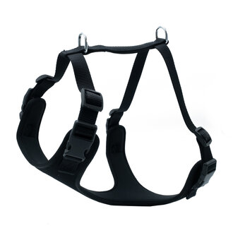 Doggie Havalı Dokuma Göğüs Tasması Siyah 2 x 45 - 55 Cm
