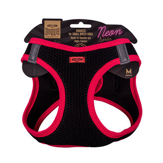 Doggie Neon Küçük Irk Göğüs Tasma Pembe M 38 - 44 Cm