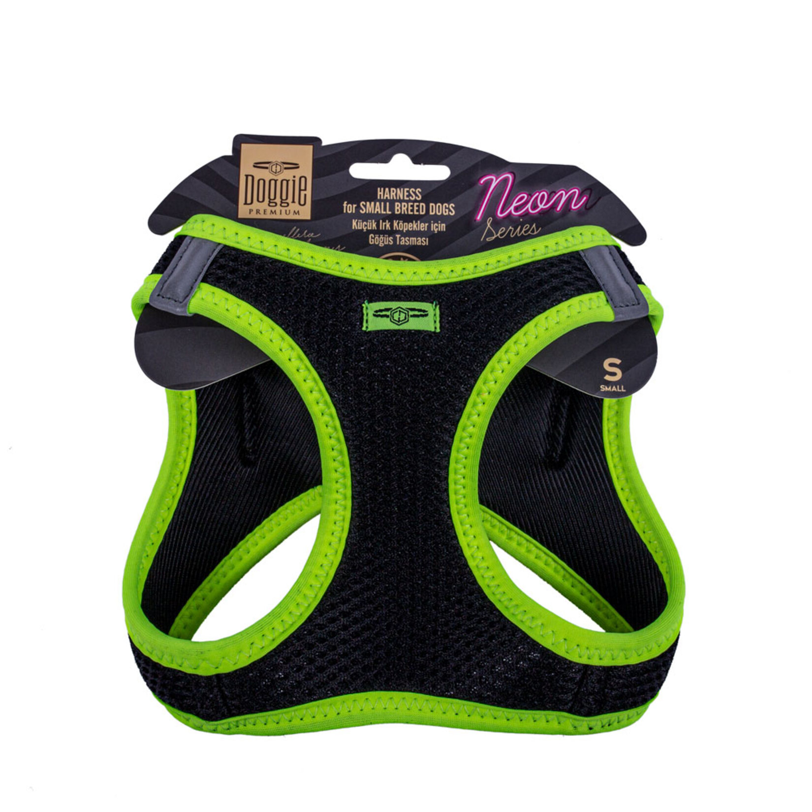Doggie Neon Küçük Irk Göğüs Tasması Sarı S 32 - 38 Cm