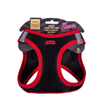 Doggie Neon Küçük Irk Göğüs Tasma Kırmızı S 32 - 38 Cm