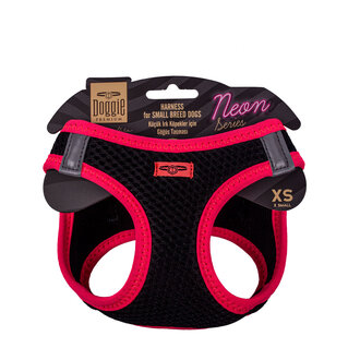 Doggie Neon Küçük Irk Göğüs Tasması Pembe Xs 30 - 34 Cm