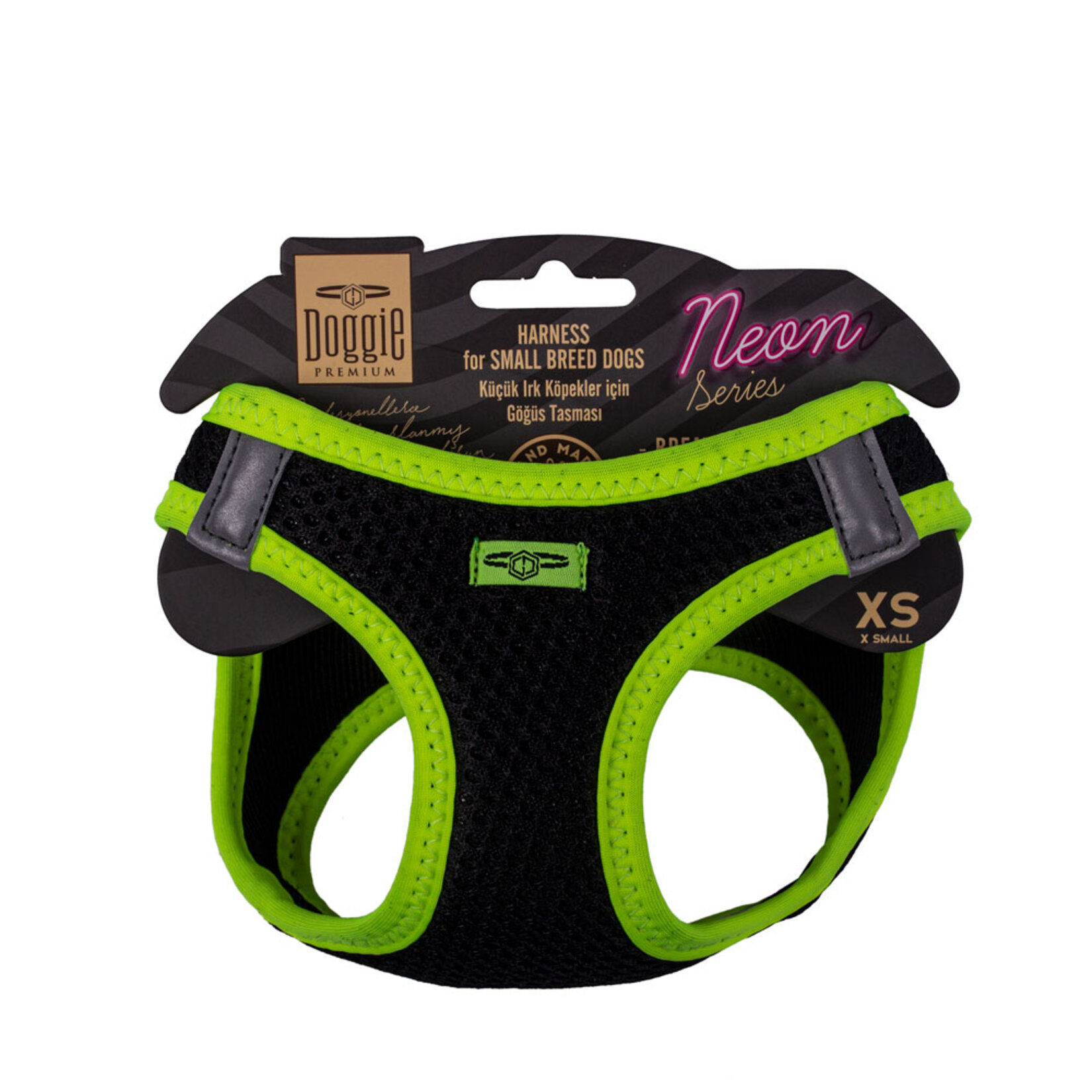 Doggie Neon Küçük Irk Göğüs Tasma Sarı Xs 30 - 34 Cm