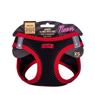 Doggie Neon Küçük Irk Göğüs Tasma Kırmızı Xs 30 - 34 Cm