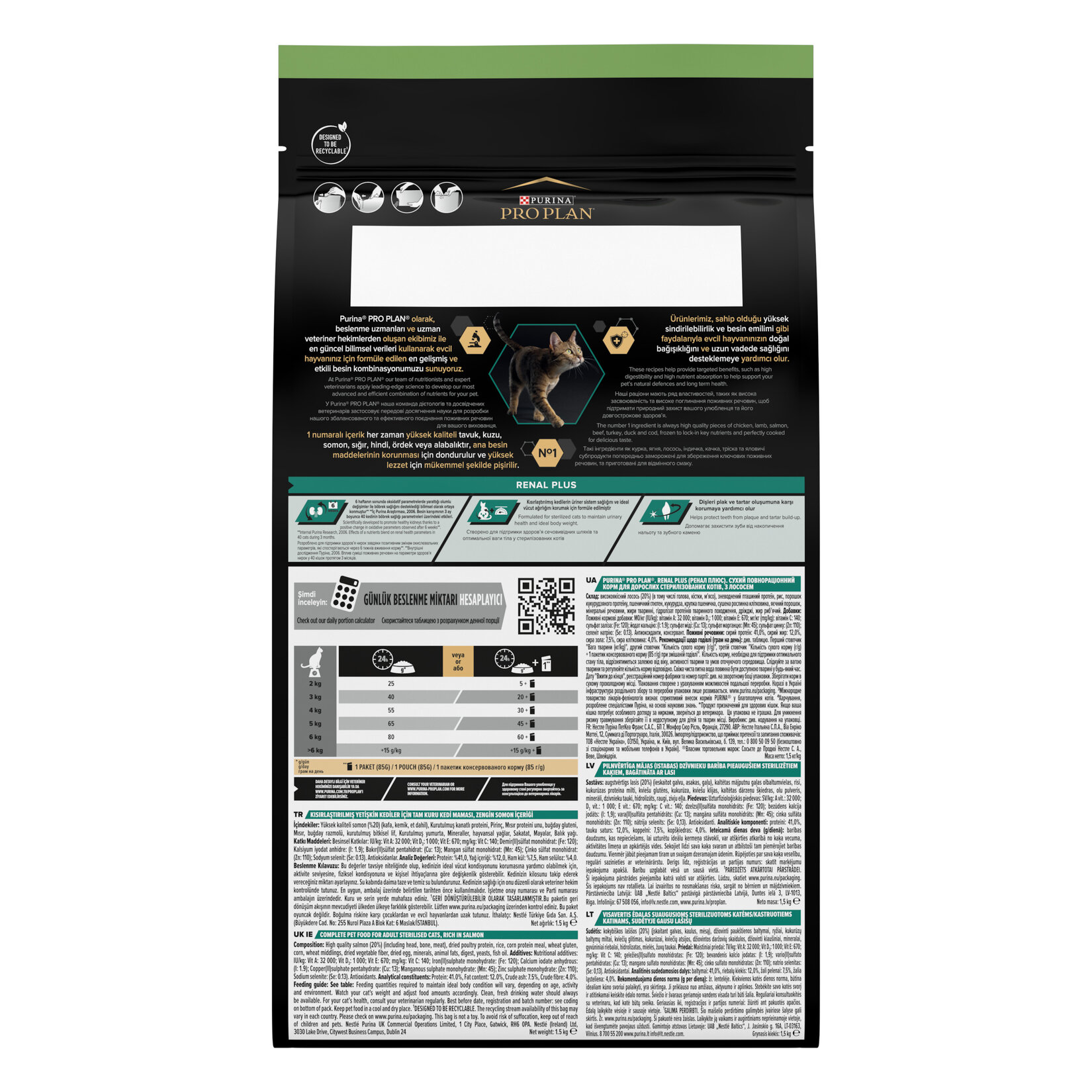 Proplan Kısırlaştırılmış Kedi Somonlu 1.5 Kg - Görsel 3