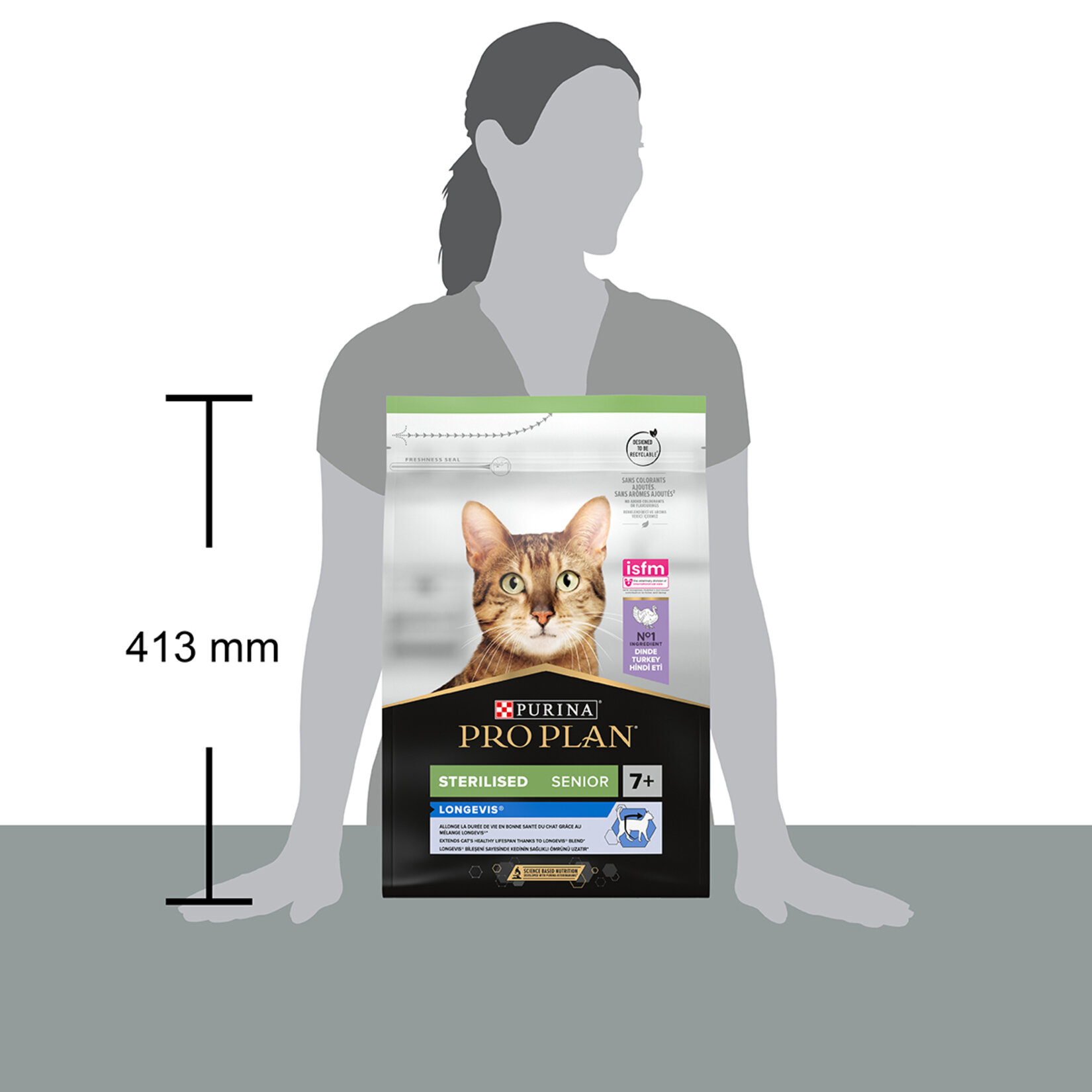 Pro Plan Kısırlaştırılmış +7 Hindili Yaş Kedi Maması 3 Kg - Görsel 4