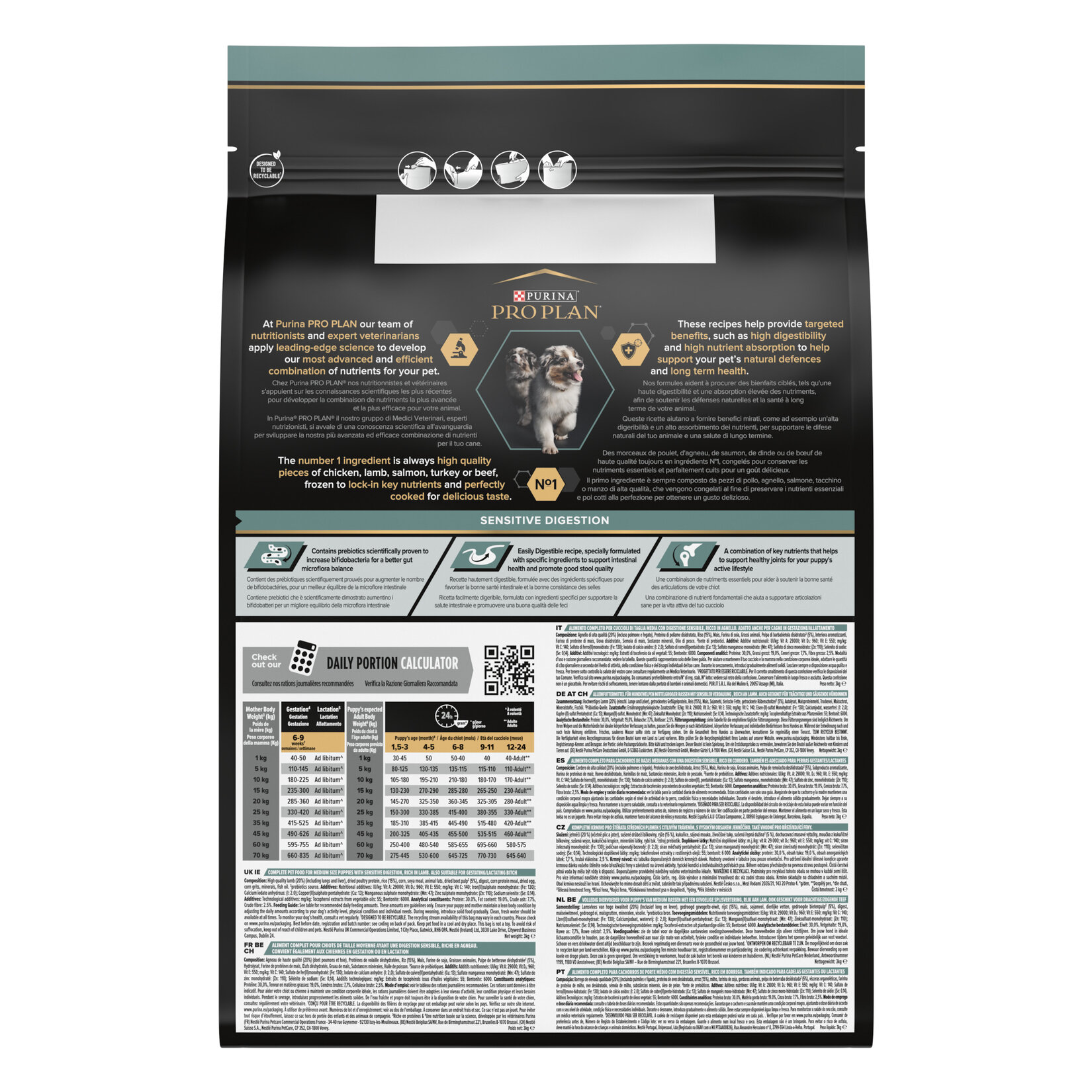 Proplan Orta Irk Yavru Köpek Kuzulu Mama 3 Kg - Görsel 3