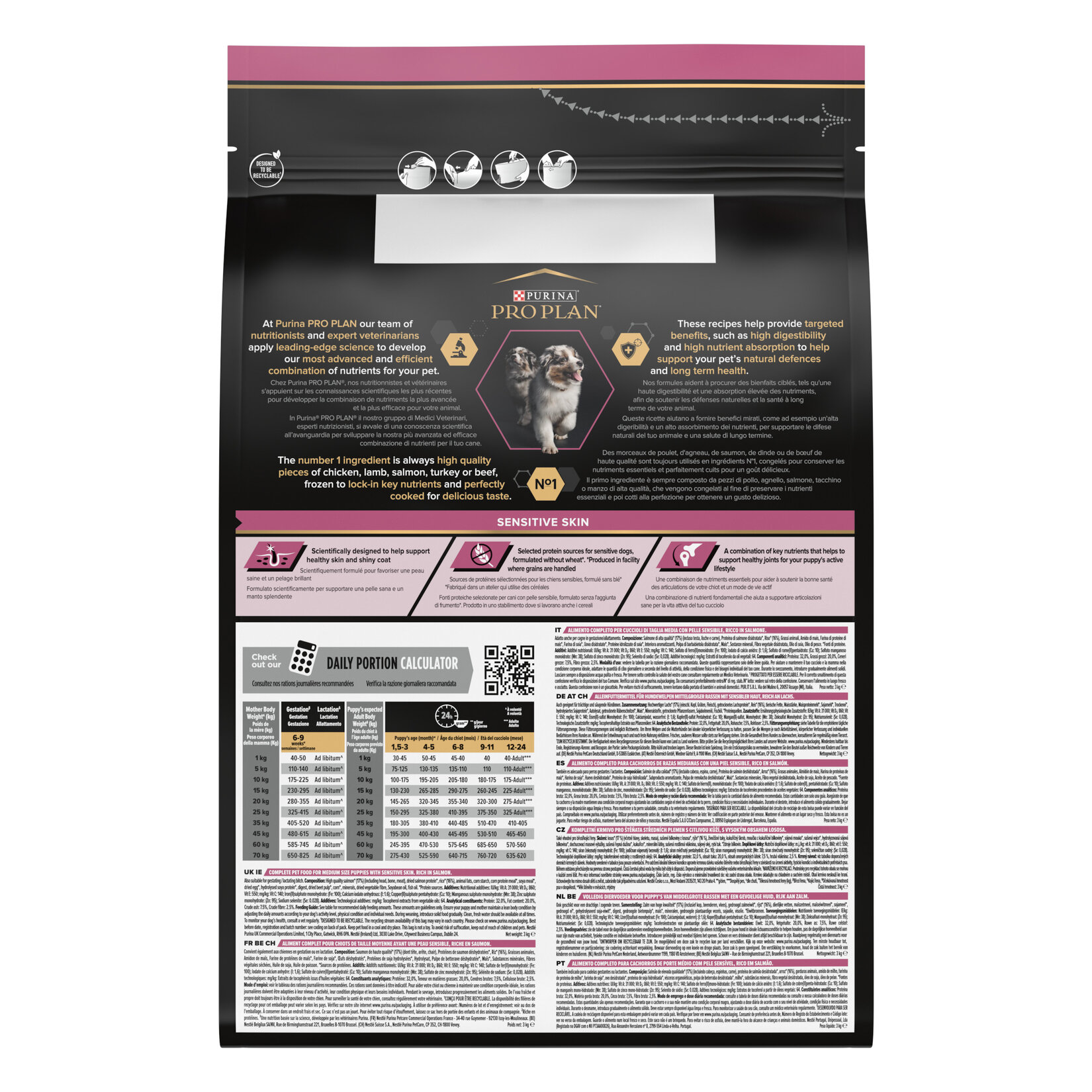 Proplan Orta Irk Yavru Köpek Somonlu Mama 3 Kg - Görsel 2