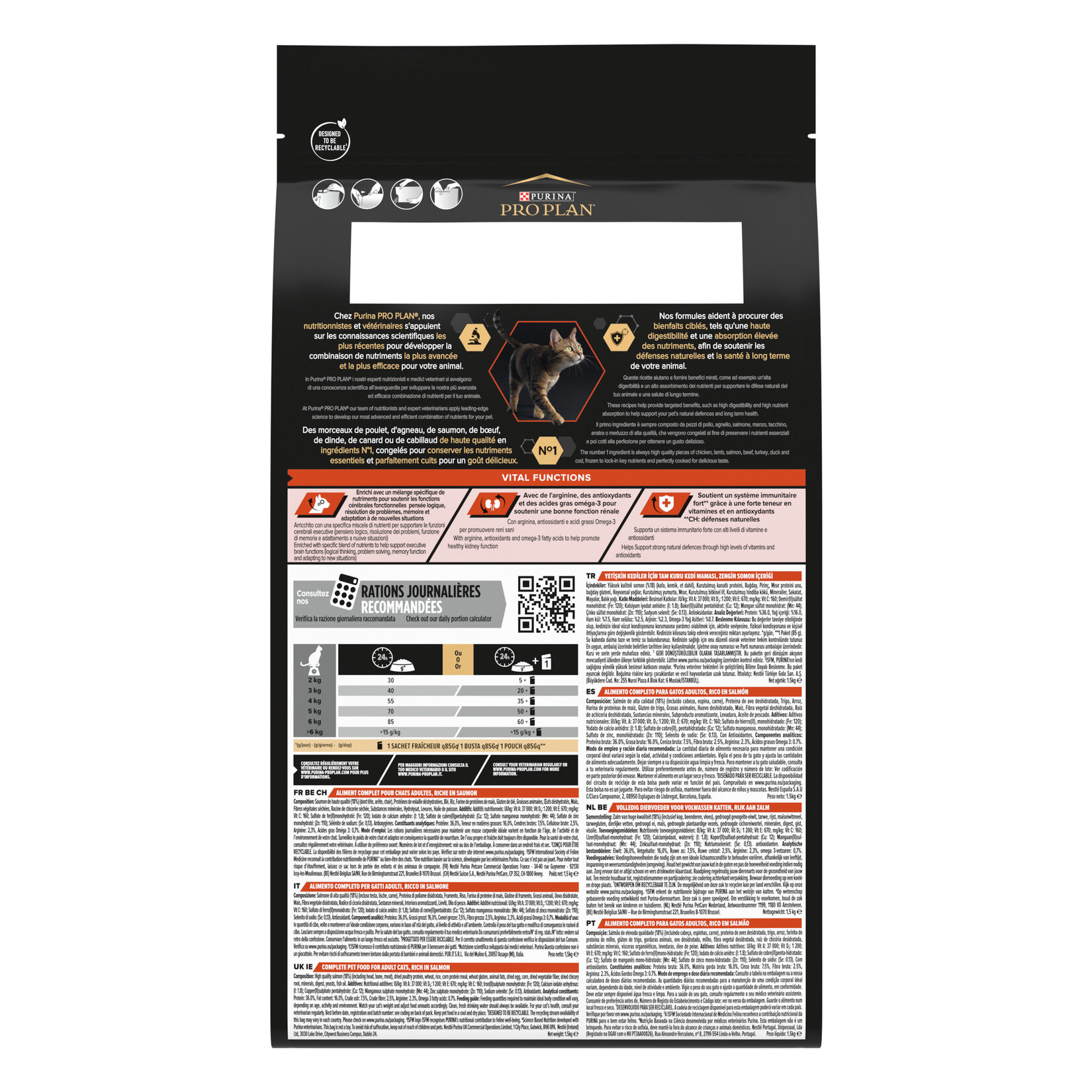 Proplan Yetişkin Kedi Somonlu Kedi Maması 1.5 Kg - Görsel 3