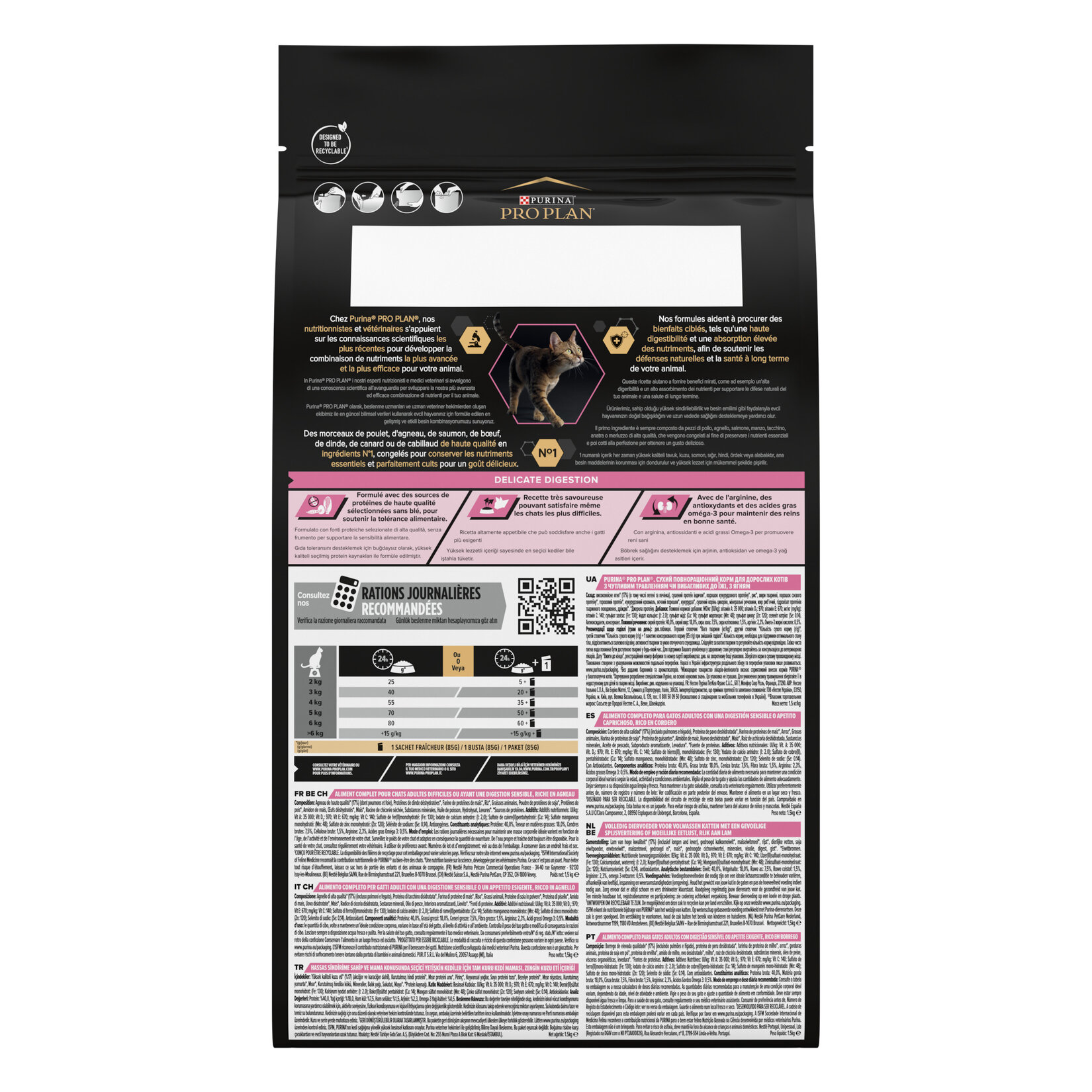 Proplan Yetişkin Kedi Kuzulu Mama 1.5 Kg - Görsel 3