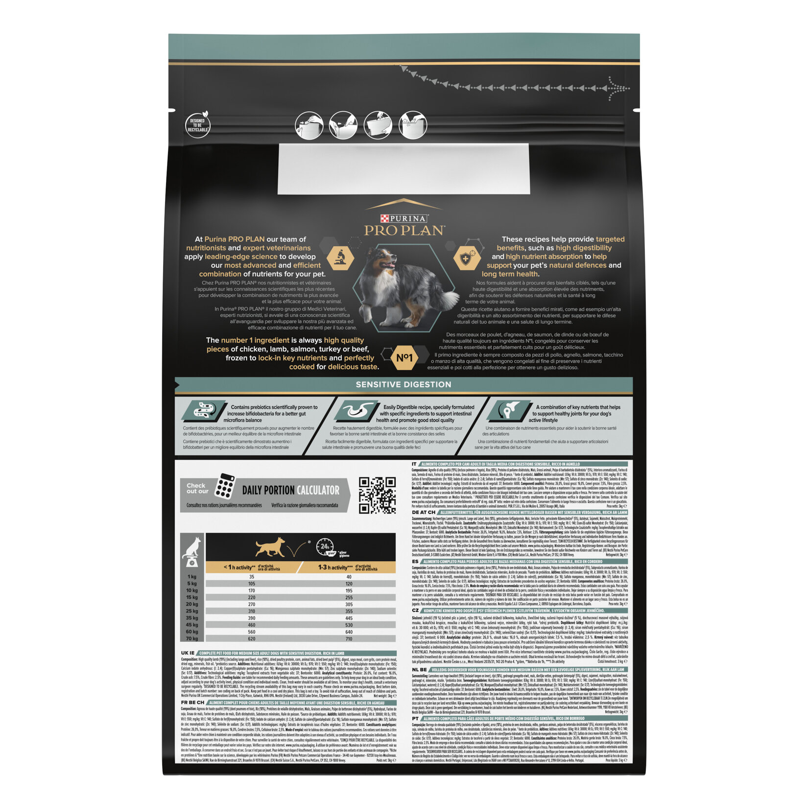 Proplan Orta Irk Yetişkin Köpek Kuzu Etli 3 Kg - Görsel 3