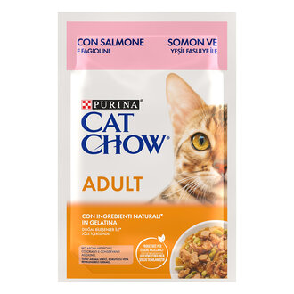 Purina Catchow Yetişkin Kedi Somonlu Yaş Mama 85 G