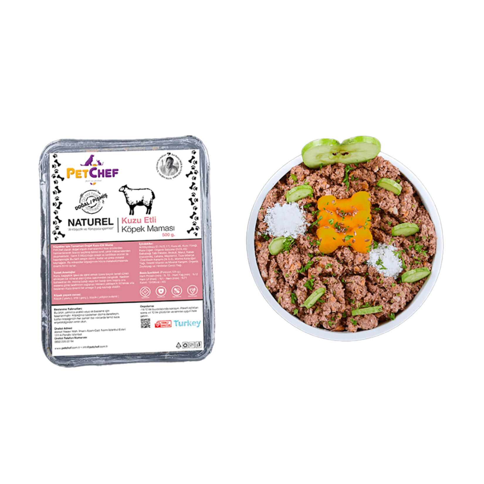 Petchef Naturel Kuzu Etli Köpek Maması Küçük Irk 500 G - Görsel 2