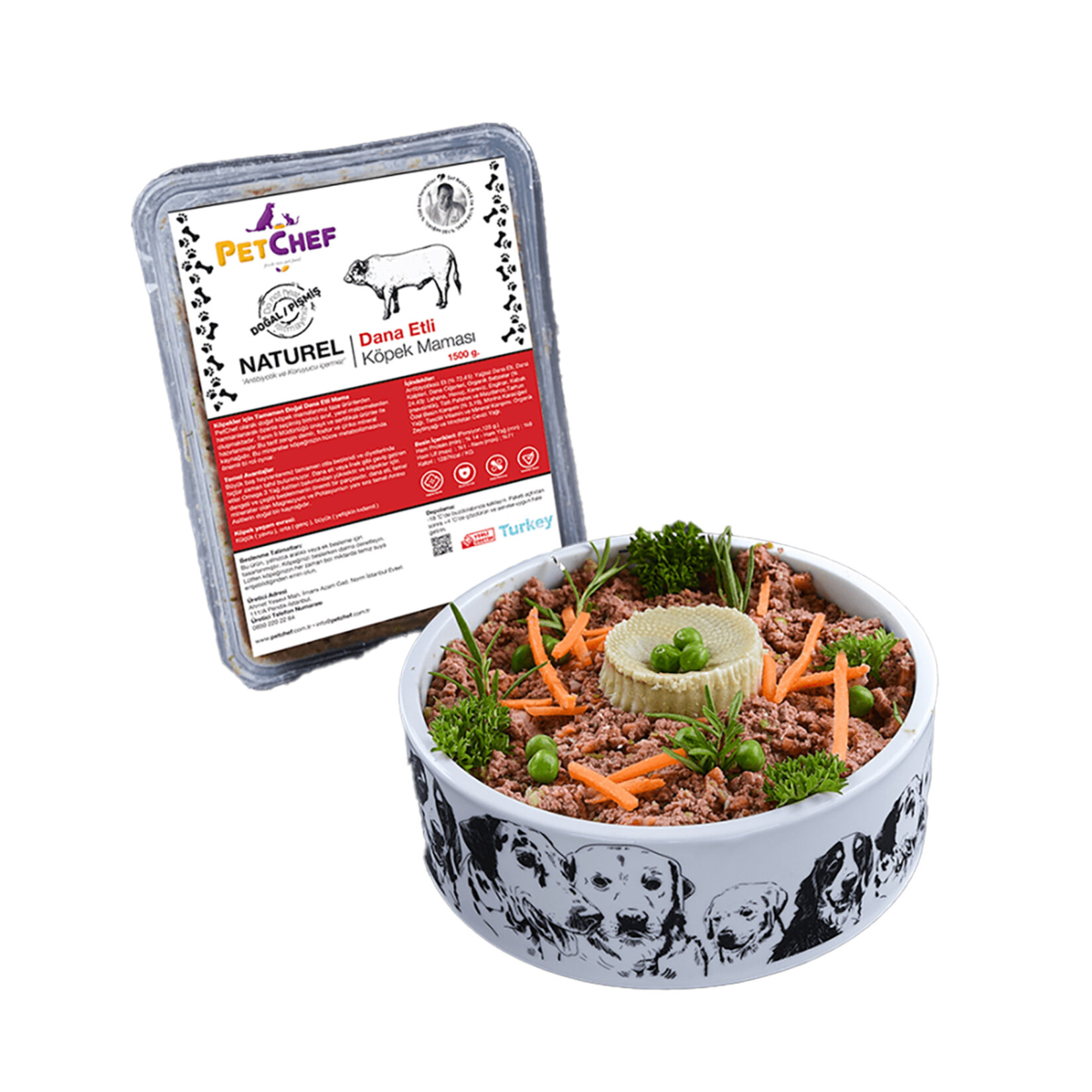 Petchef Naturel Dana Etli Köpek Maması Büyük Irk 1500 G - Görsel 1