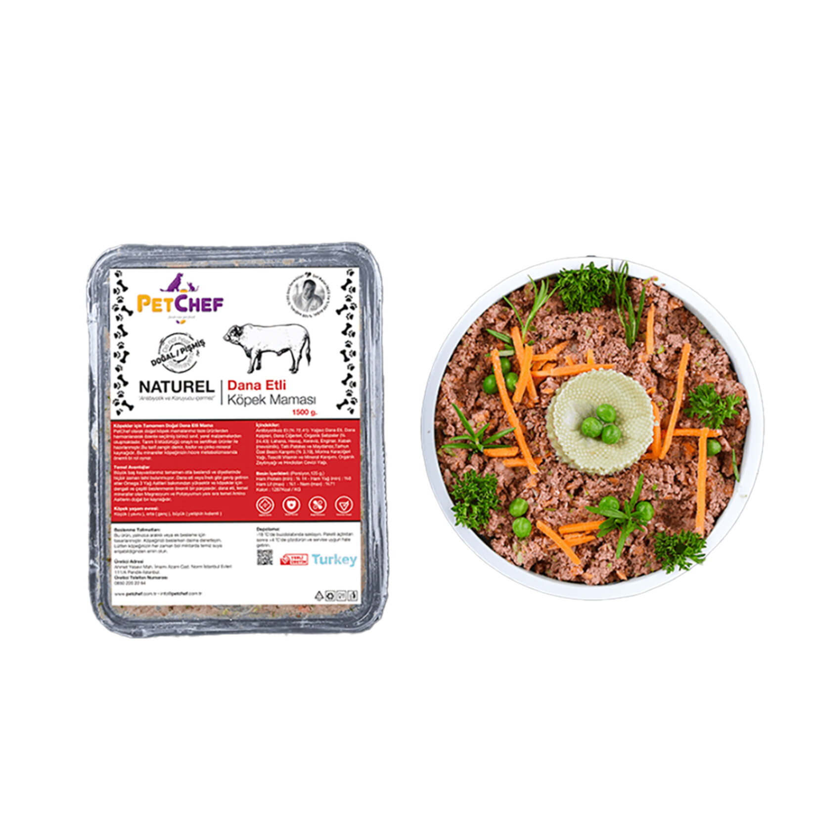 Petchef Naturel Dana Etli Köpek Maması Büyük Irk 1500 G - Görsel 2