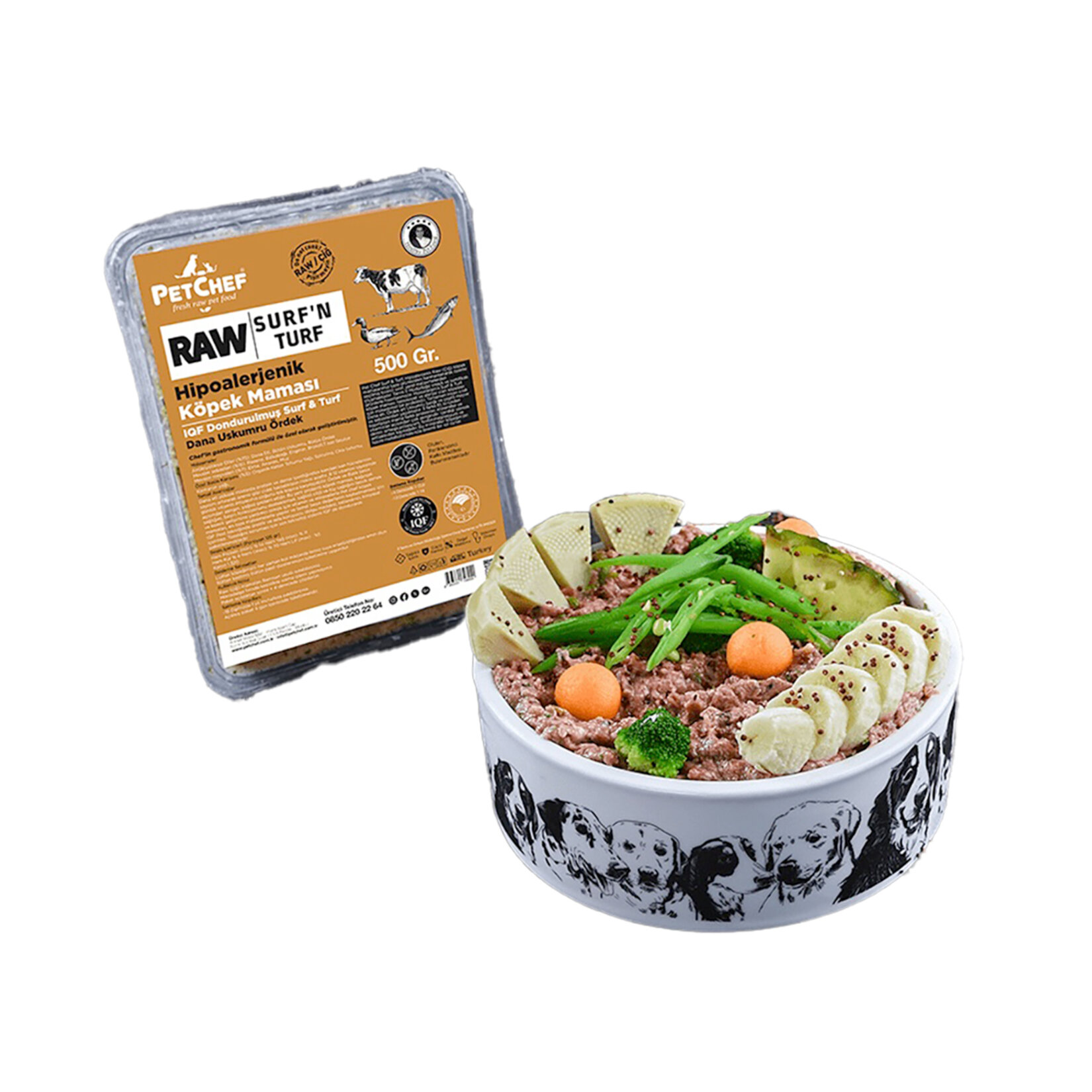 Petchef Raw Surf & Turf Köpek Maması Küçük Irk 500 G - Görsel 1