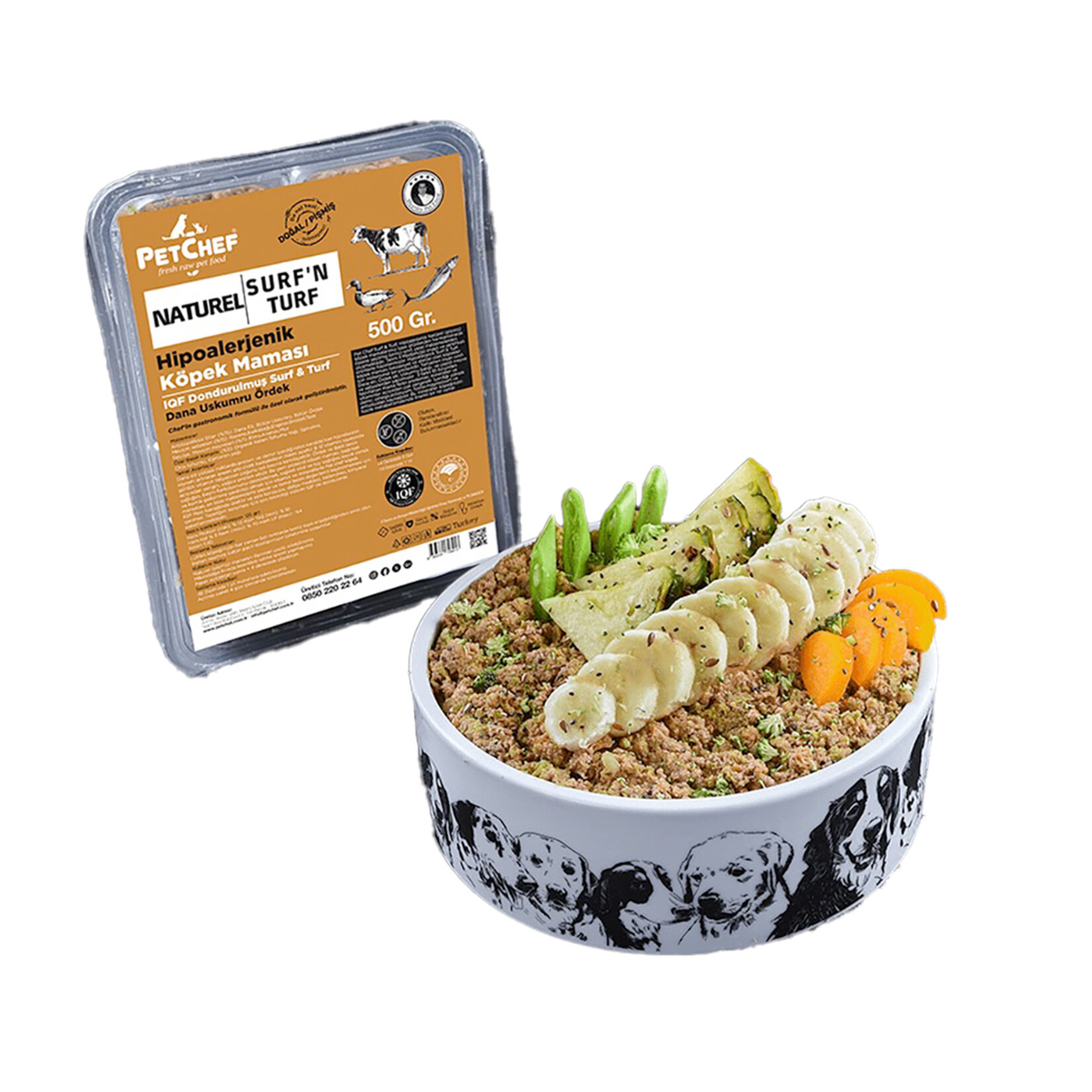 Petchef Naturel Surf & Turf Mix Köpek Maması Küçük Irk 500 G - Görsel 1