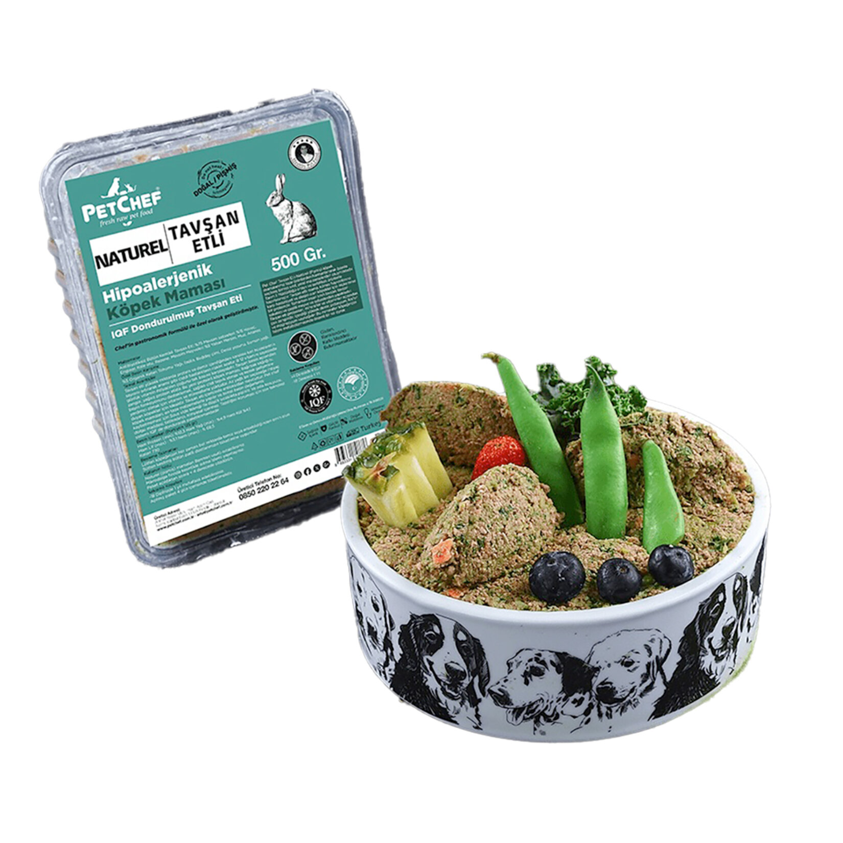 Petchef Naturel Tavşan Etli Köpek Maması Küçük Irk 500 G - Görsel 1