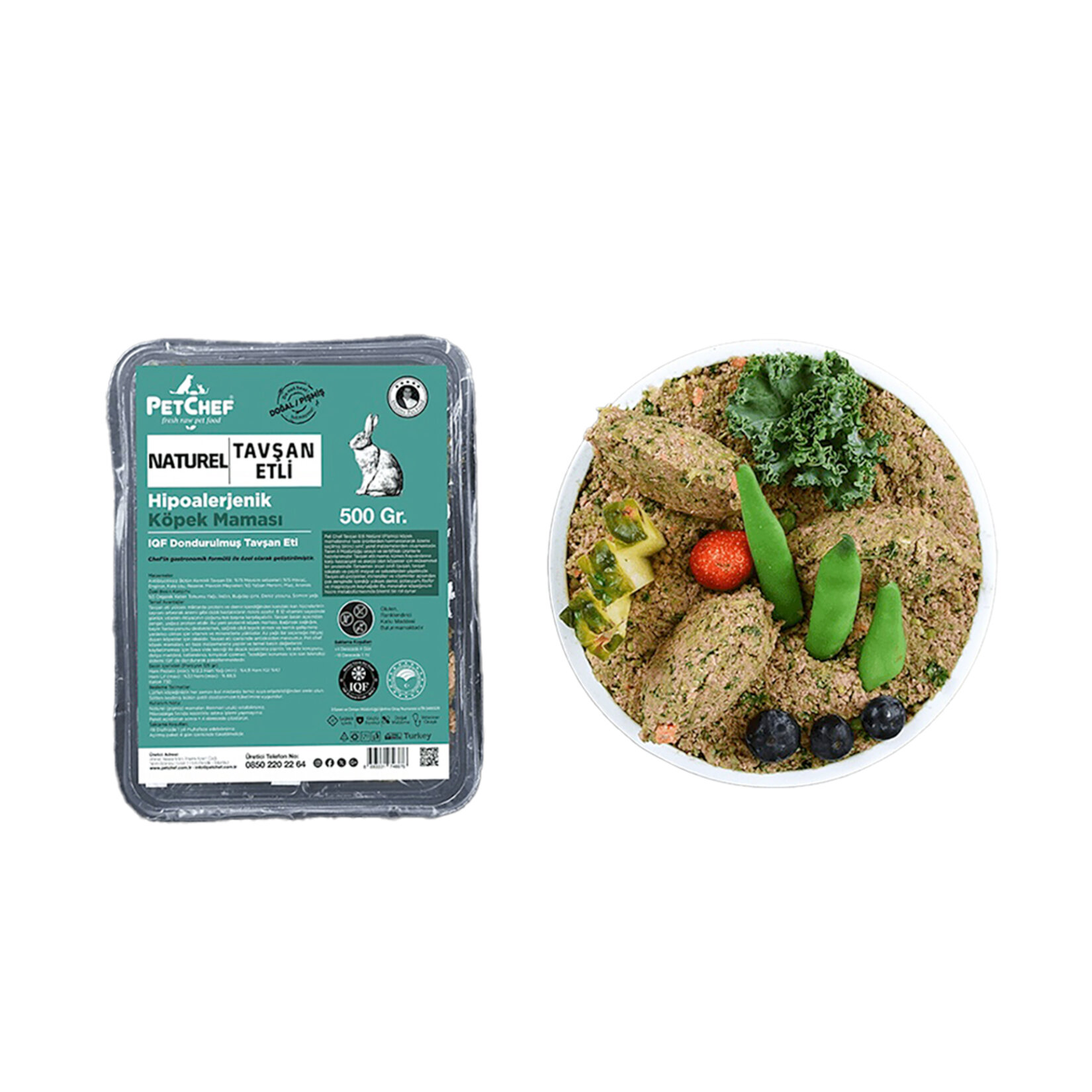 Petchef Naturel Tavşan Etli Köpek Maması Küçük Irk 500 G - Görsel 2