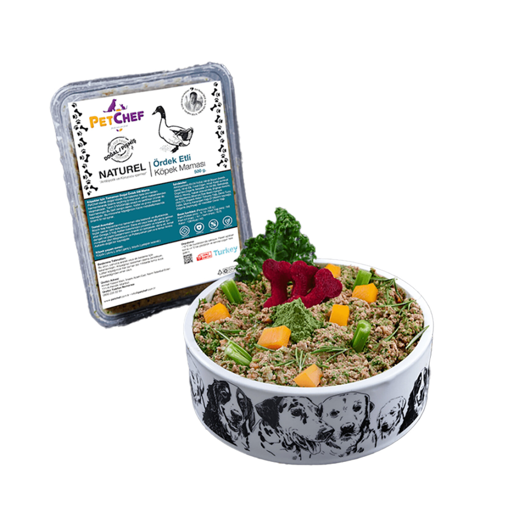 Petchef Naturel Ördek Etli Köpek Maması Küçük Irk 500 G - Görsel 1