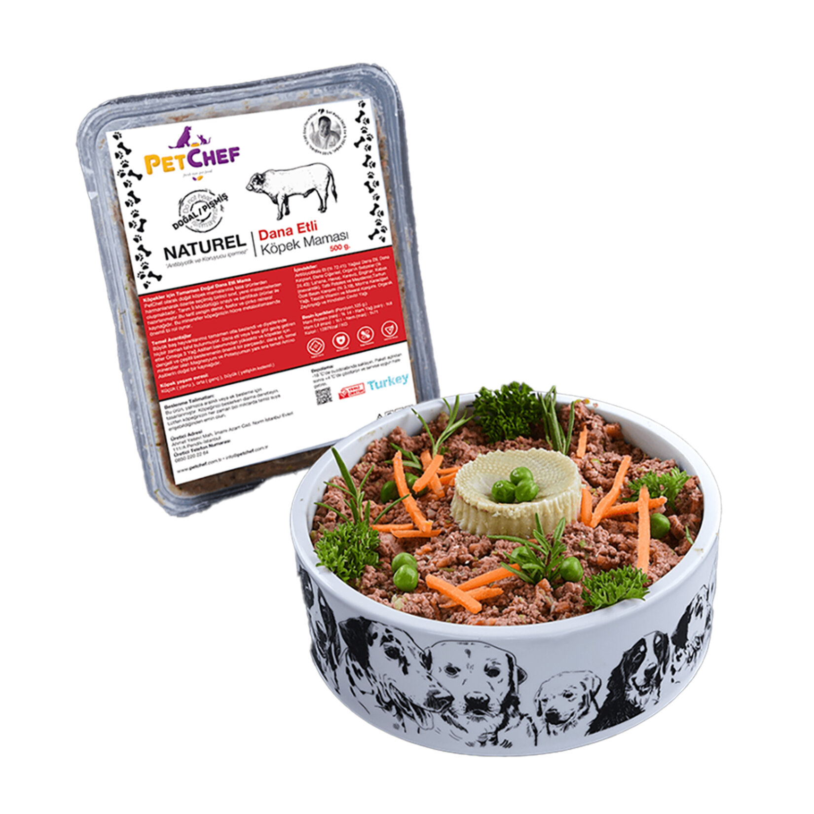 Petchef Naturel Dana Etli Köpek Maması Küçük Irk 500 G - Görsel 1