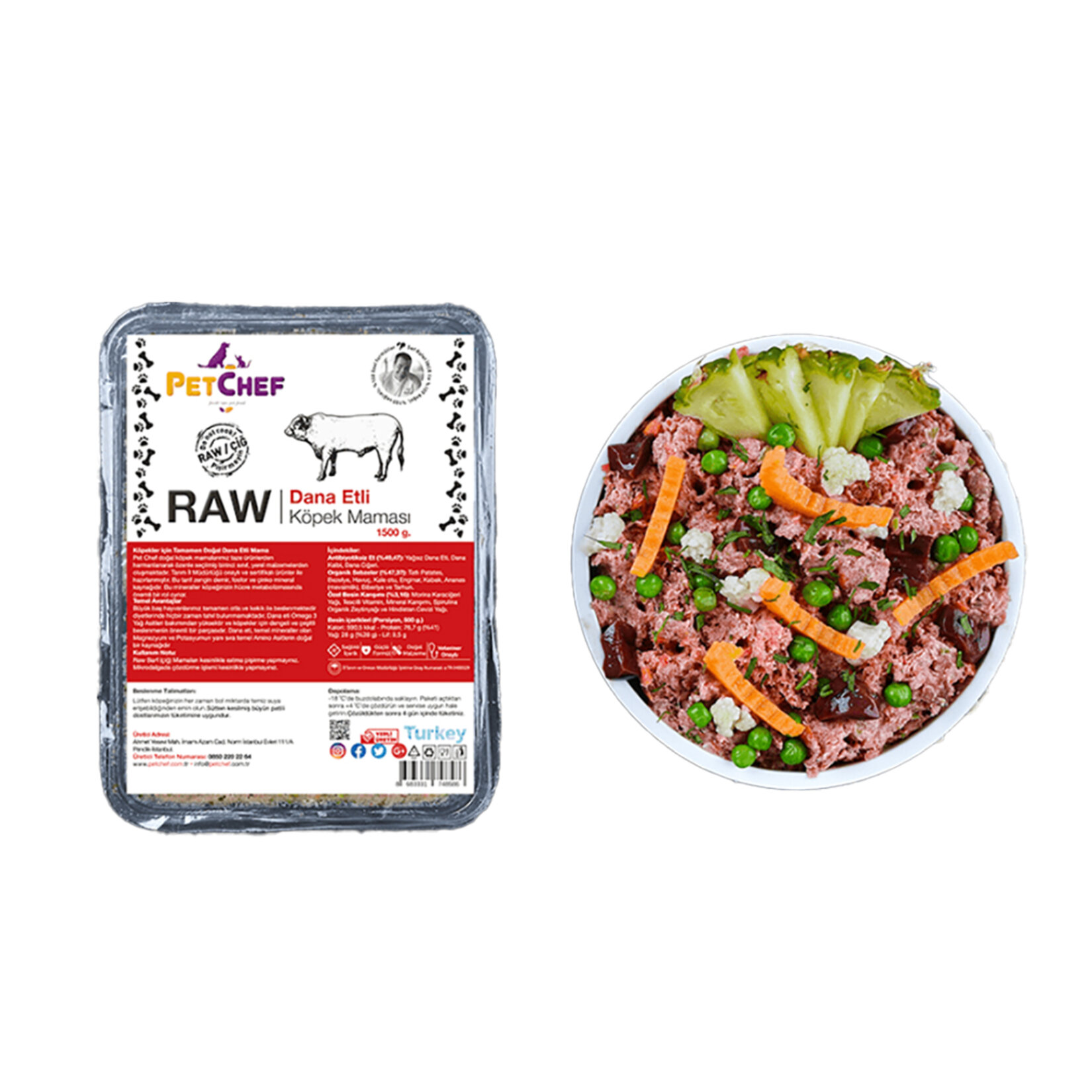 Petchef Raw Dana Etli Köpek Maması Büyük Irk 1500 G - Görsel 2
