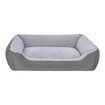 Pet Comfort Bravo Duo Köpek Yatak Gri / Gri Peluş L - Görsel 1