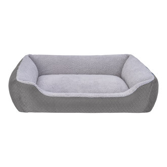 Pet Comfort Bravo Duo Köpek Yatak Gri / Gri Peluş L