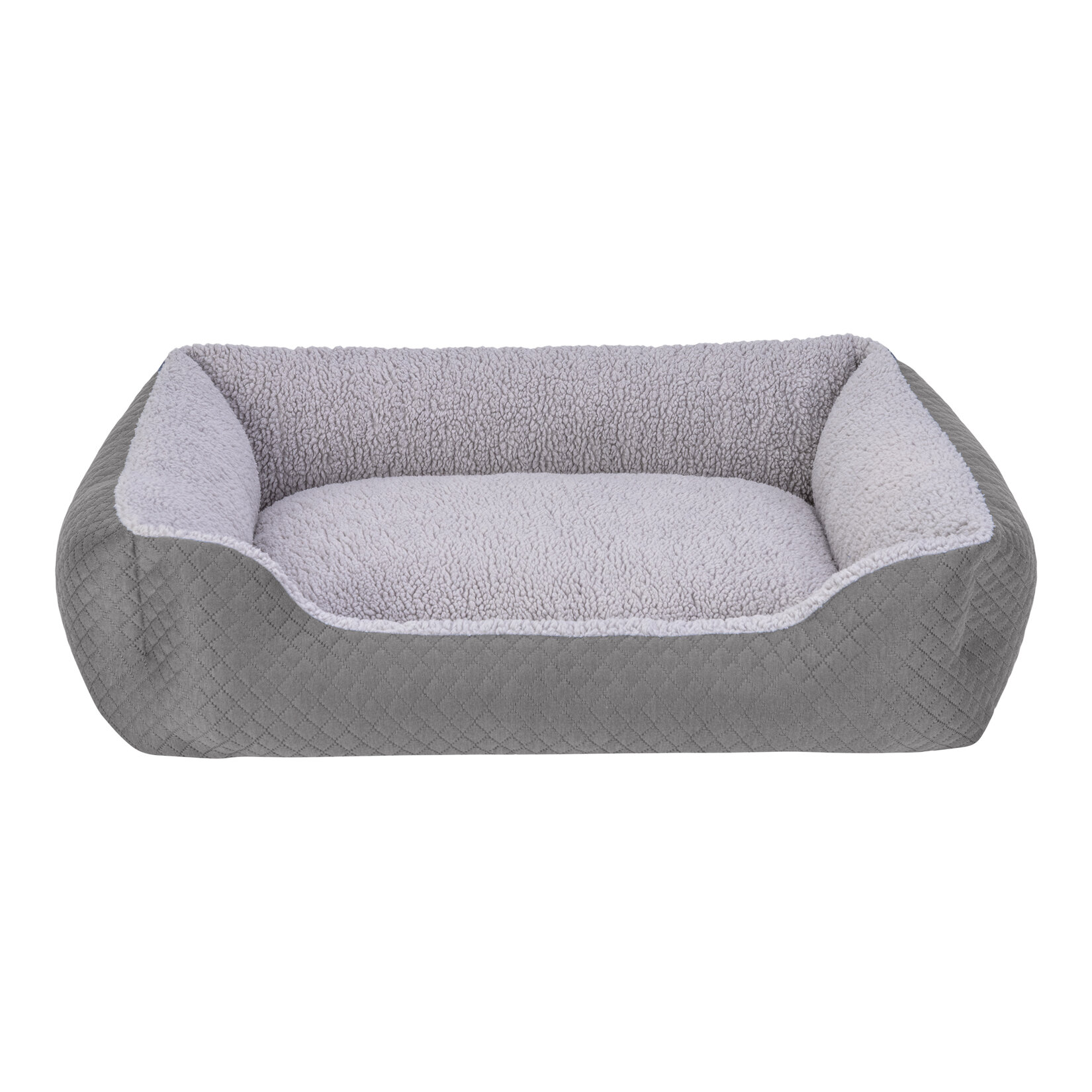 Pet Comfort Bravo Duo Köpek Yatak Gri / Gri Peluş M - Görsel 1